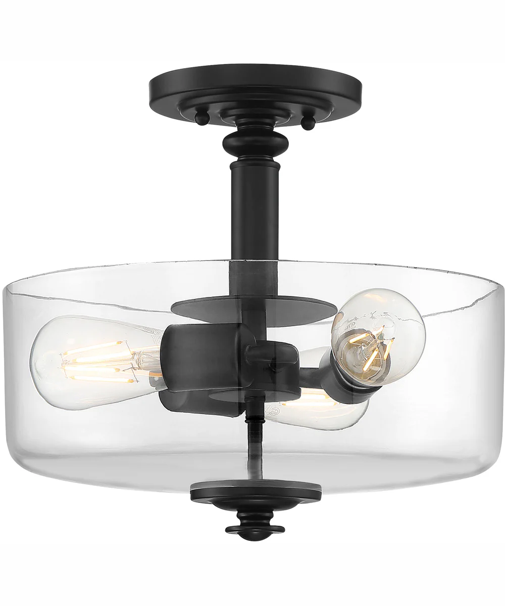 Dardyn 3-Light Convertible Semi Flush Flat Black - Image 2