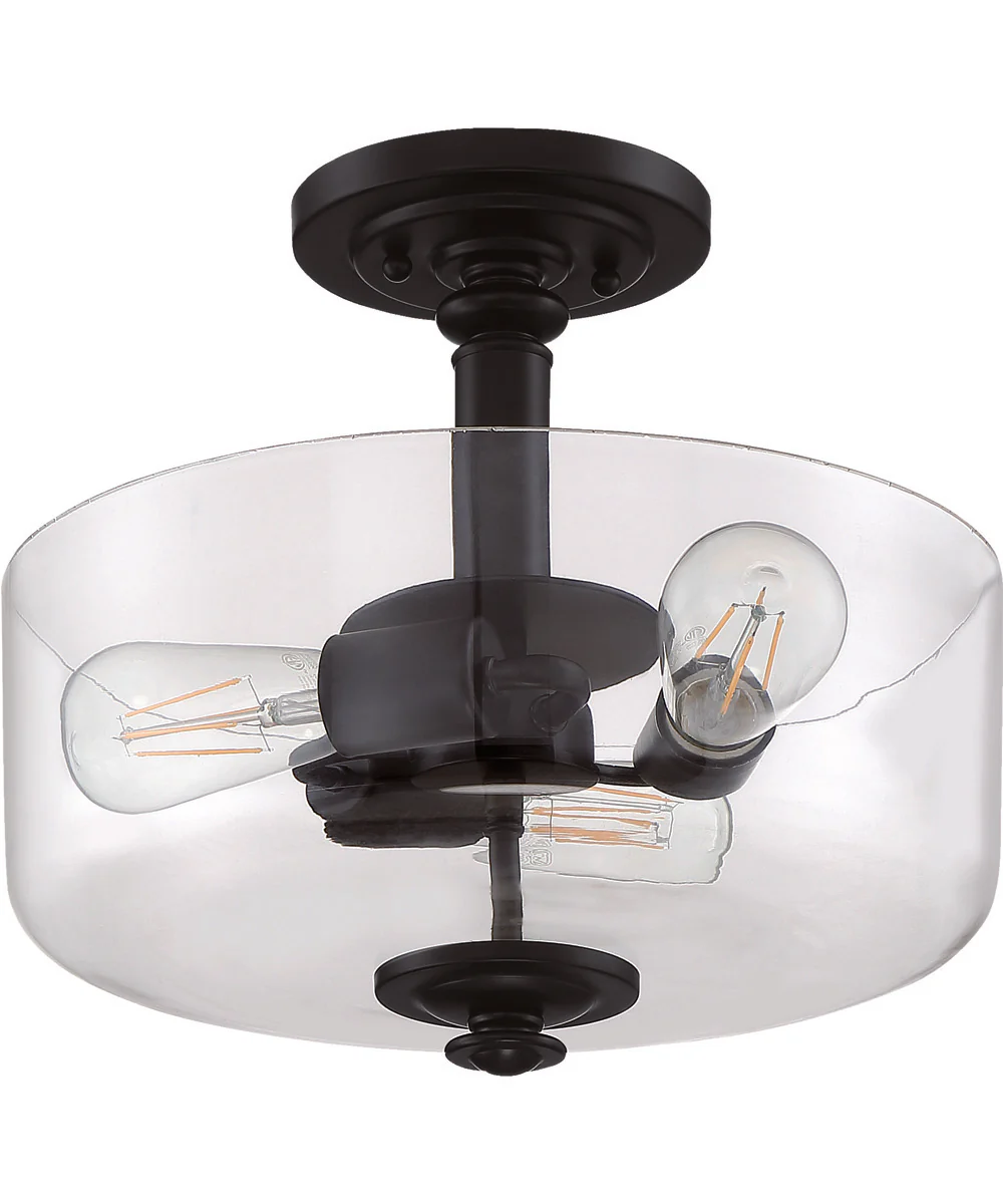 Dardyn 3-Light Convertible Semi Flush Flat Black - Image 3