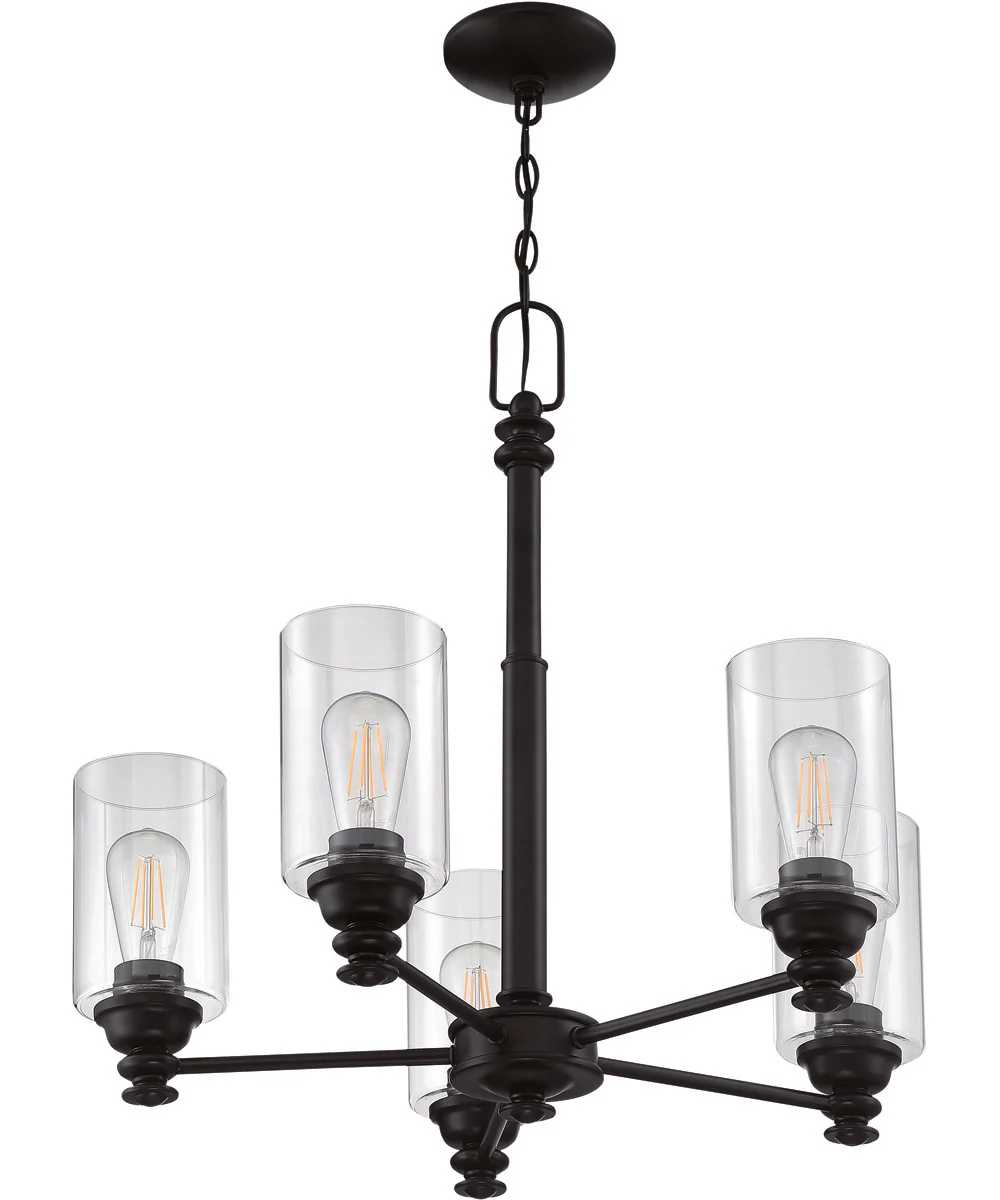 Dardyn 5-Light Chandelier Flat Black - Image 3