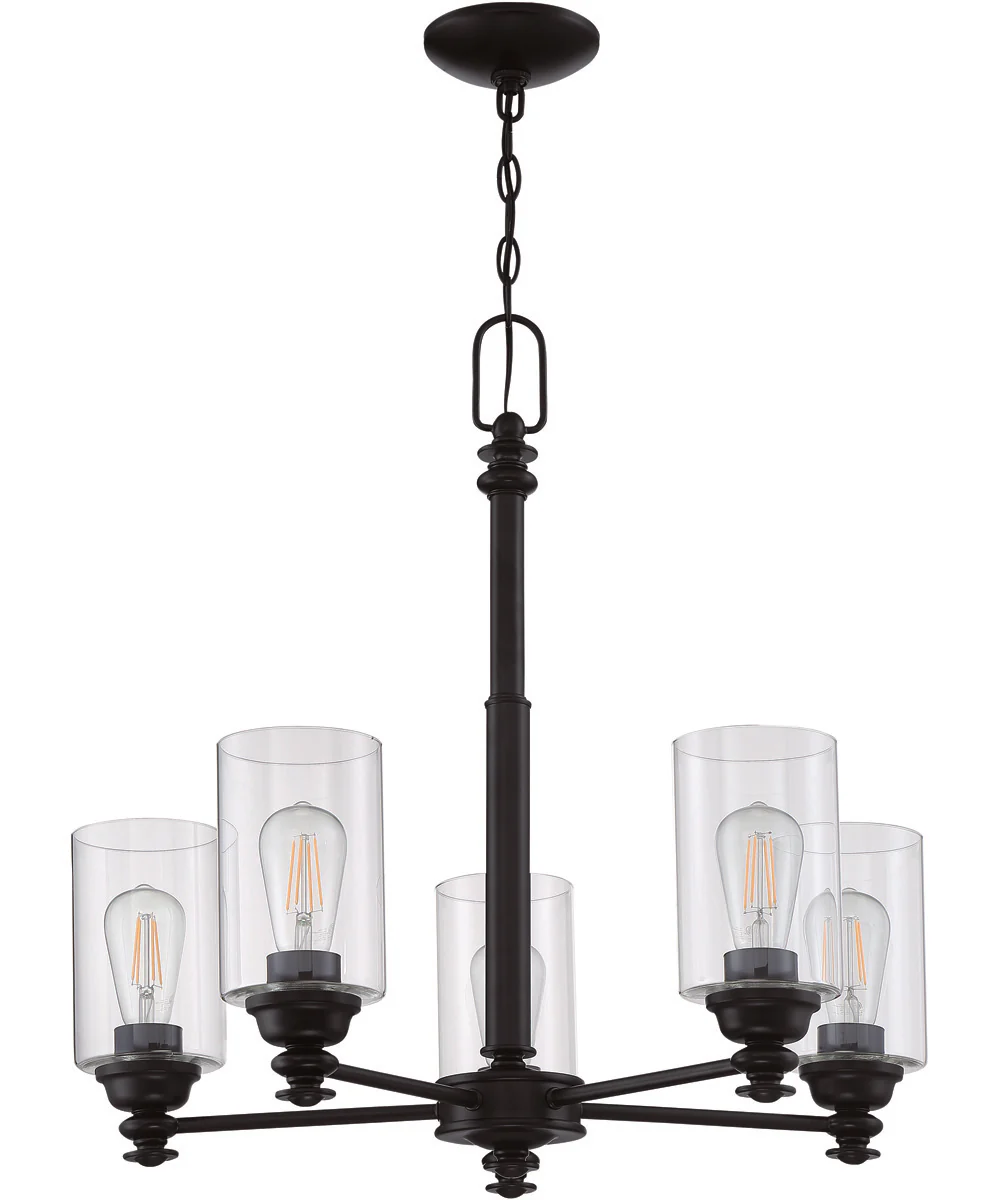 Dardyn 5-Light Chandelier Flat Black - Image 4