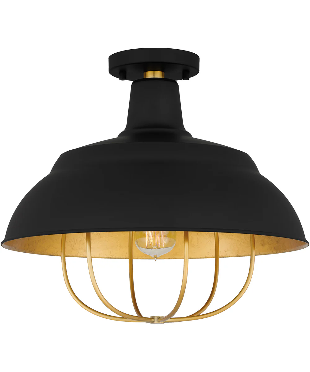 Darmody 1-light Semi Flush Mount Matte Black - Image 2