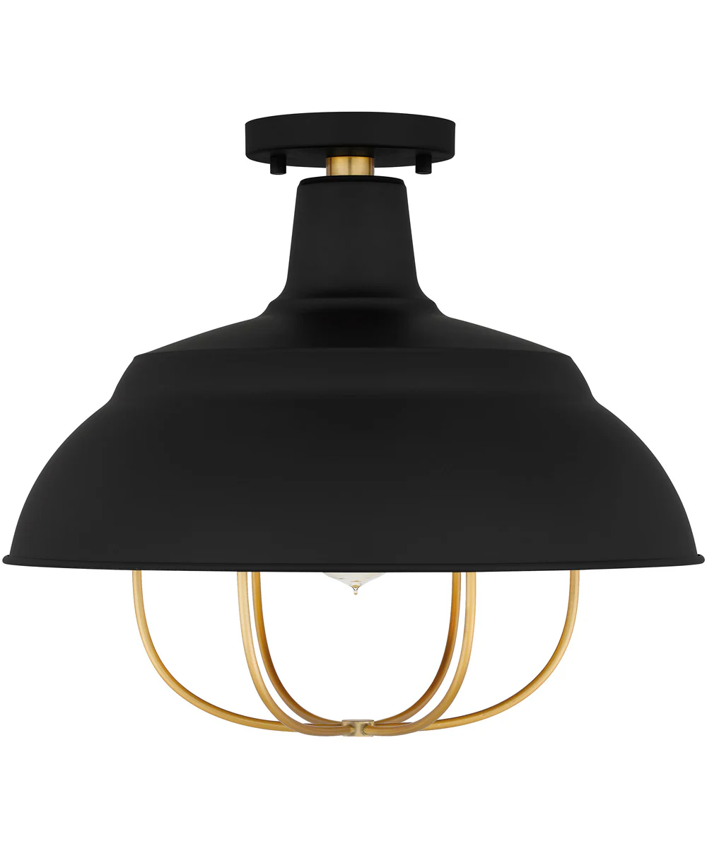 Darmody 1-light Semi Flush Mount Matte Black - Image 4