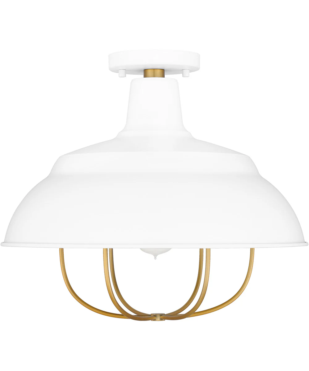 Darmody 1-light Semi Flush Mount White Lustre - Image 4