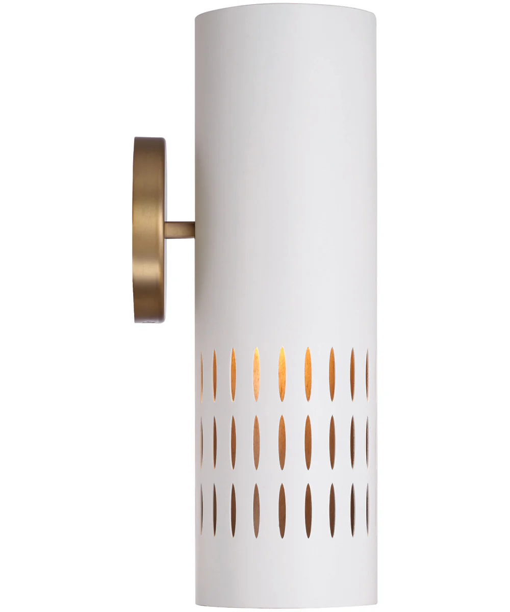 Dash 1-Light Sconce Aged Brass and White - Image 5