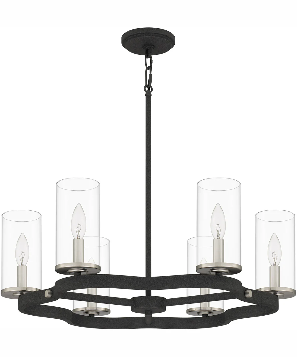 Daverty 6-light Chandelier Mottled Black - Image 3