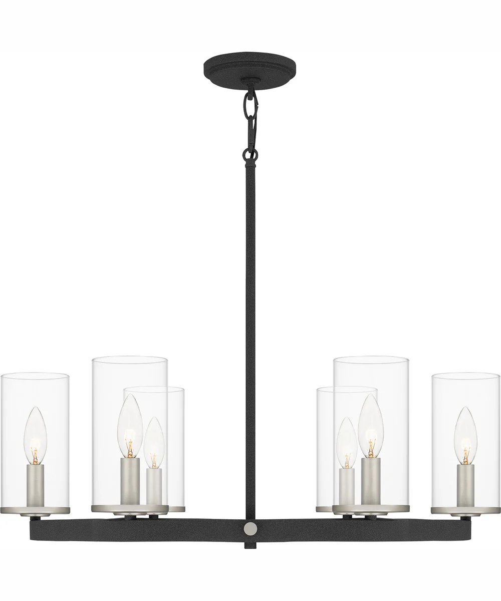 Daverty 6-light Chandelier Mottled Black - Image 4