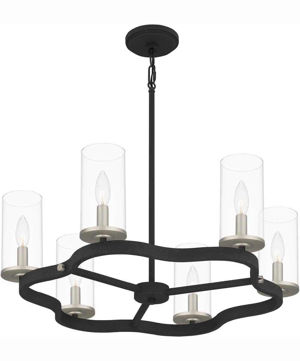 Daverty 6-light Chandelier Mottled Black - Image 5