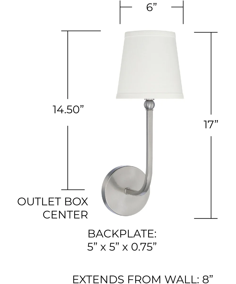 Dawson 1-Light Sconce Brushed Nickel - Image 3