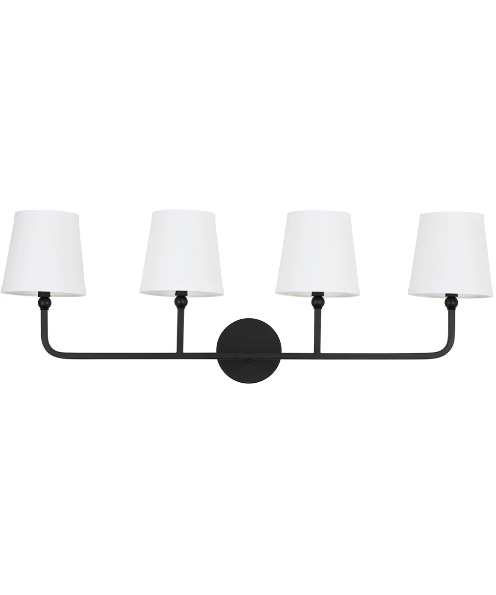 Dawson 4-Light Vanity Matte Black