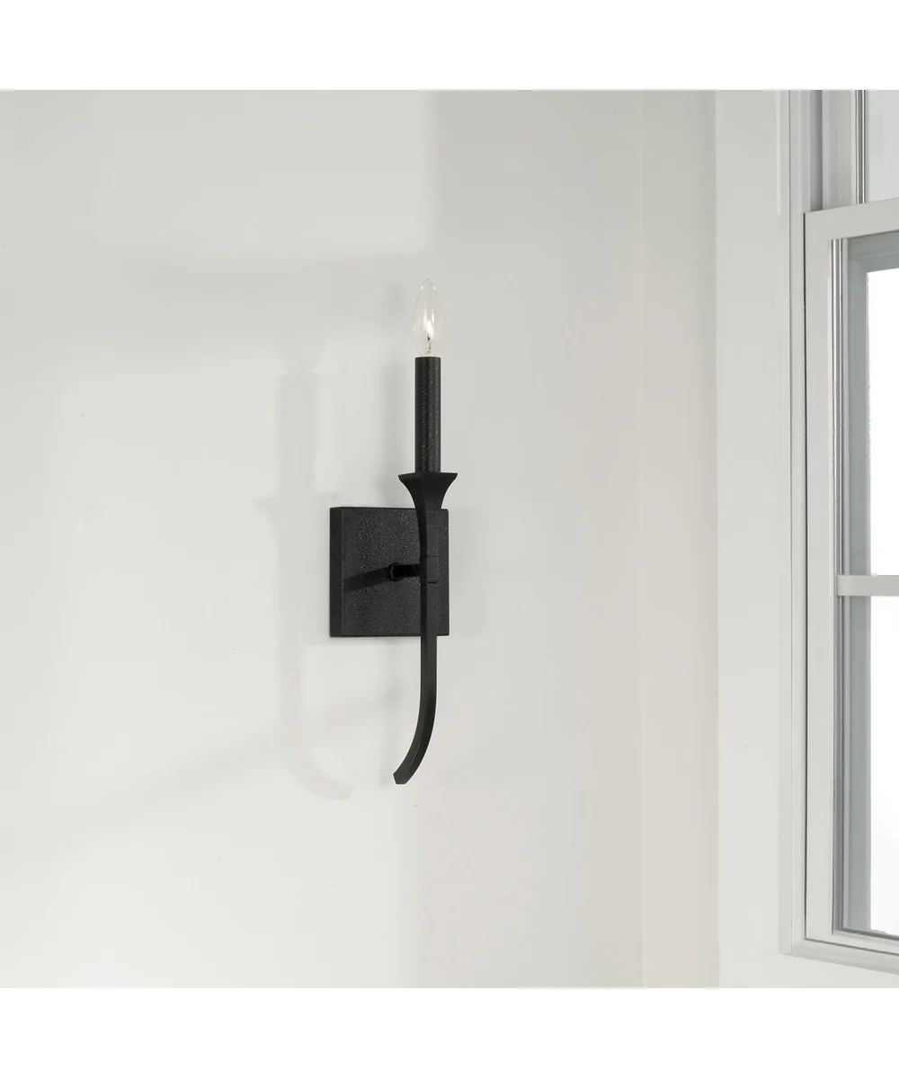 Decklan 1-Light Sconce Black Iron - Image 6
