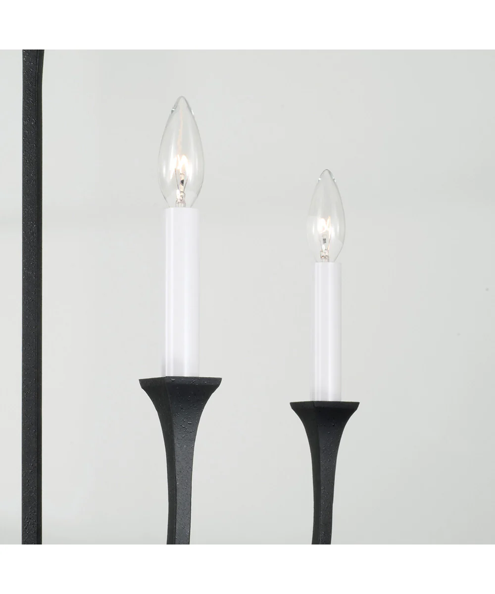 Decklan 4-Light Chandelier Black Iron - Image 3