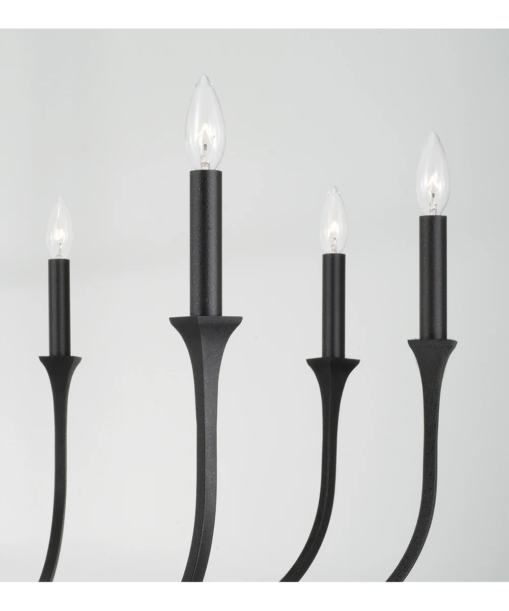 Decklan 8-Light Chandelier Black Iron - Image 3