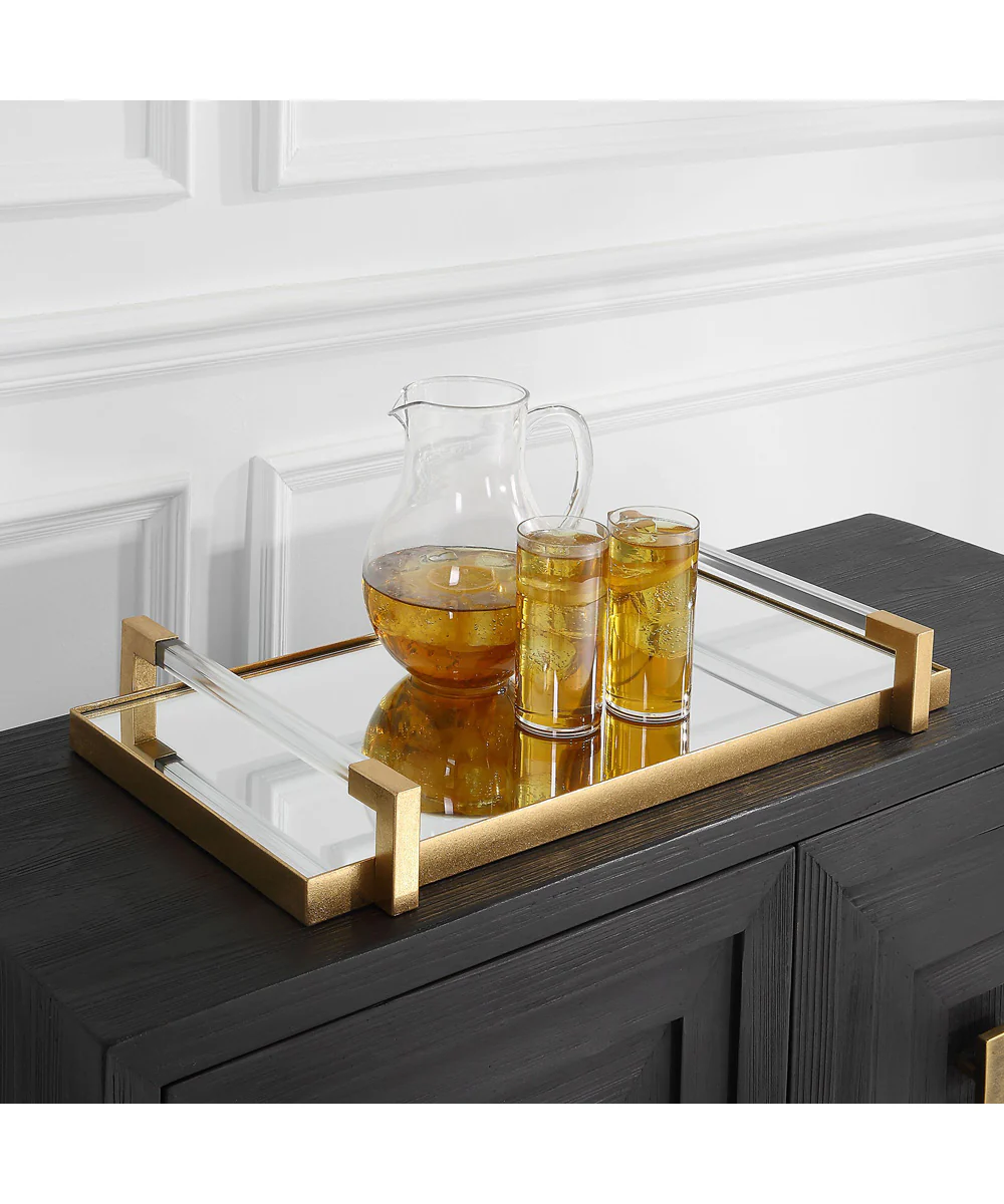 Deki Gold Mirrored Tray - Image 2