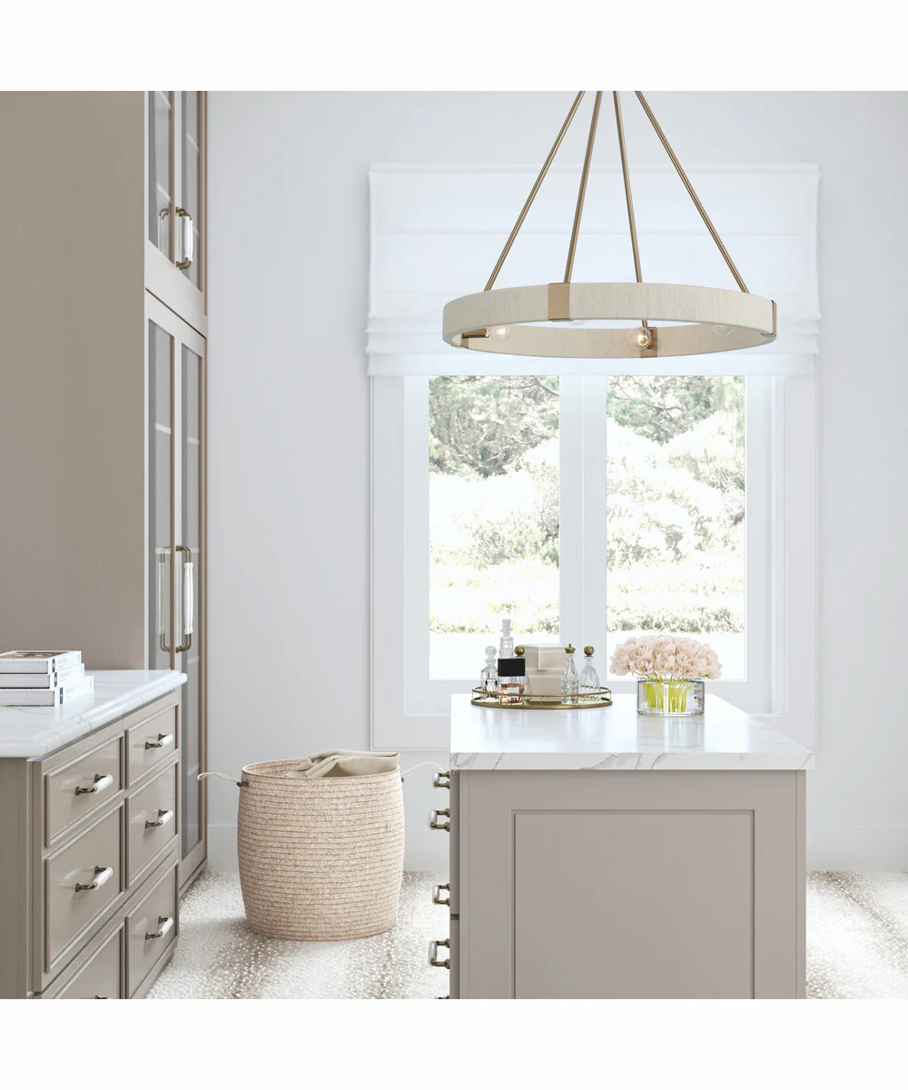 Delaney 4-Light Chandelier Matte Brass - Image 3