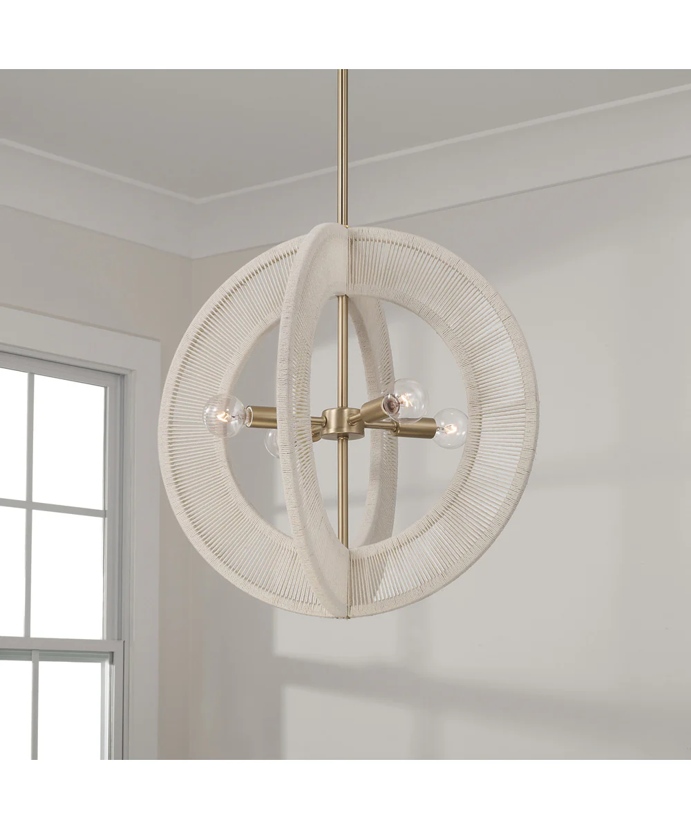 Delaney 4-Light Pendant Matte Brass - Image 2