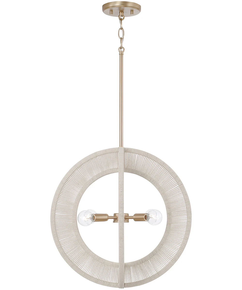 Delaney 4-Light Pendant Matte Brass - Image 3