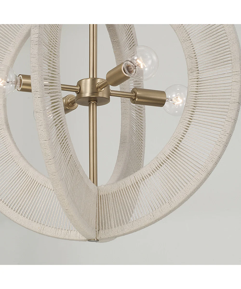 Delaney 4-Light Pendant Matte Brass - Image 4