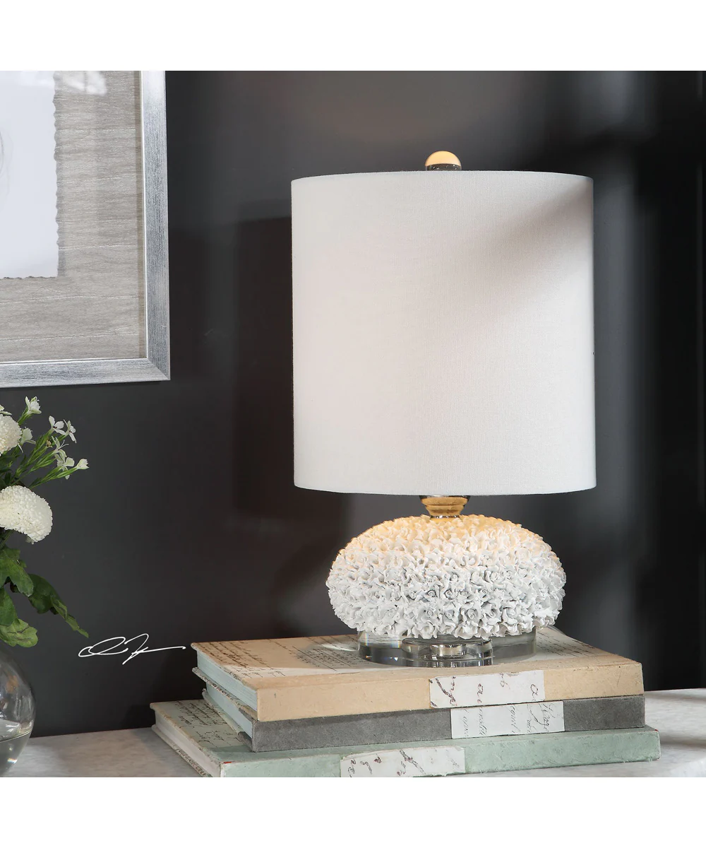 Dellen White Floral Buffet Lamp