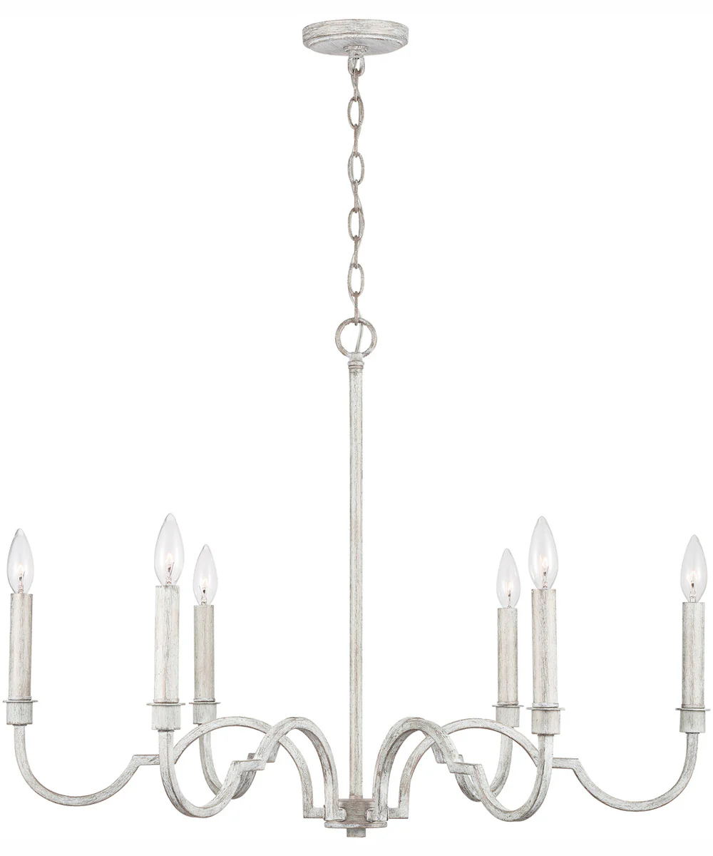Demi 6-Light Chandelier Winter White - Image 5