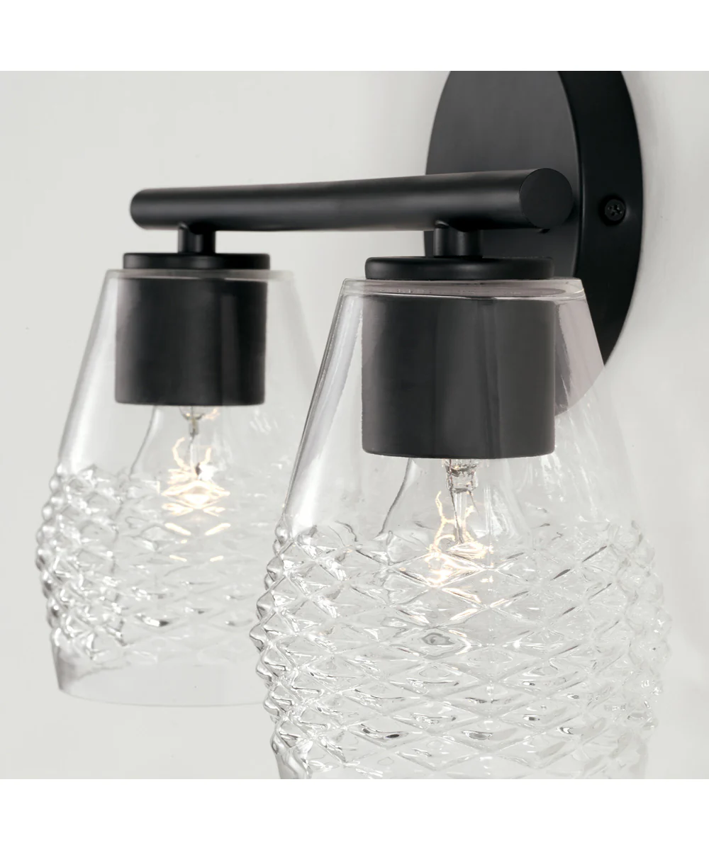 Dena 2-Light Vanity Matte Black - Image 3