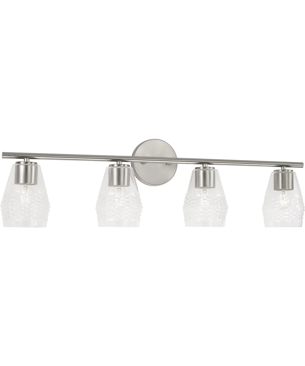 Dena 4-Light Vanity Brushed Nickel