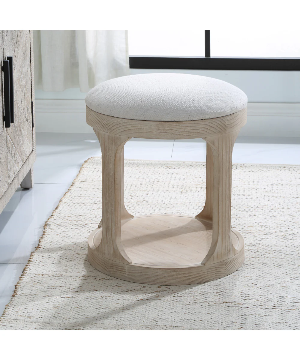 Dennen Oak Ottoman - Image 3
