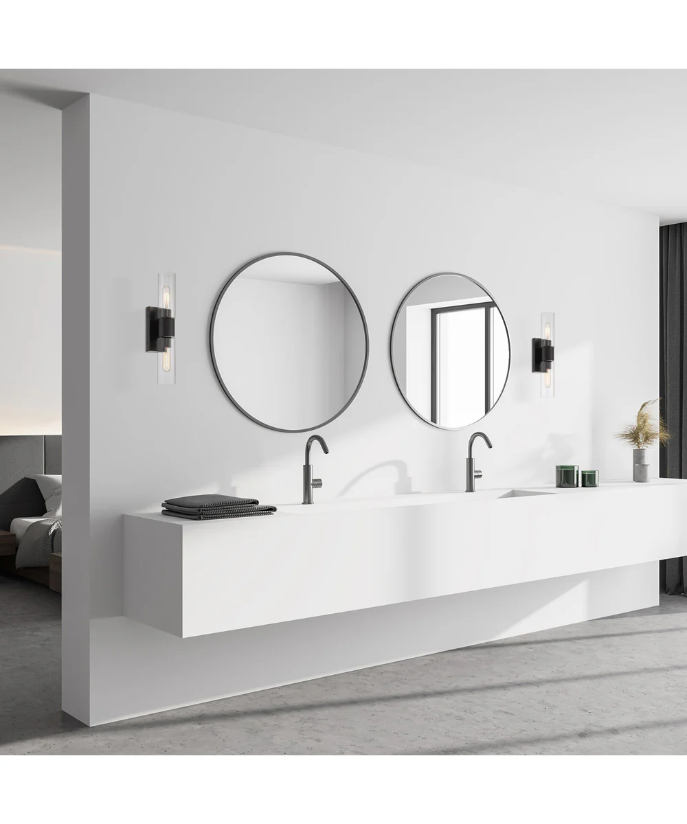 Anton 2 Light Wall Sconce  Matte Black - Image 2