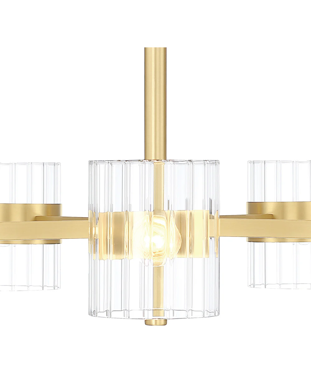 Aries 5 Light Chandelier Brushed Gold - Image 4