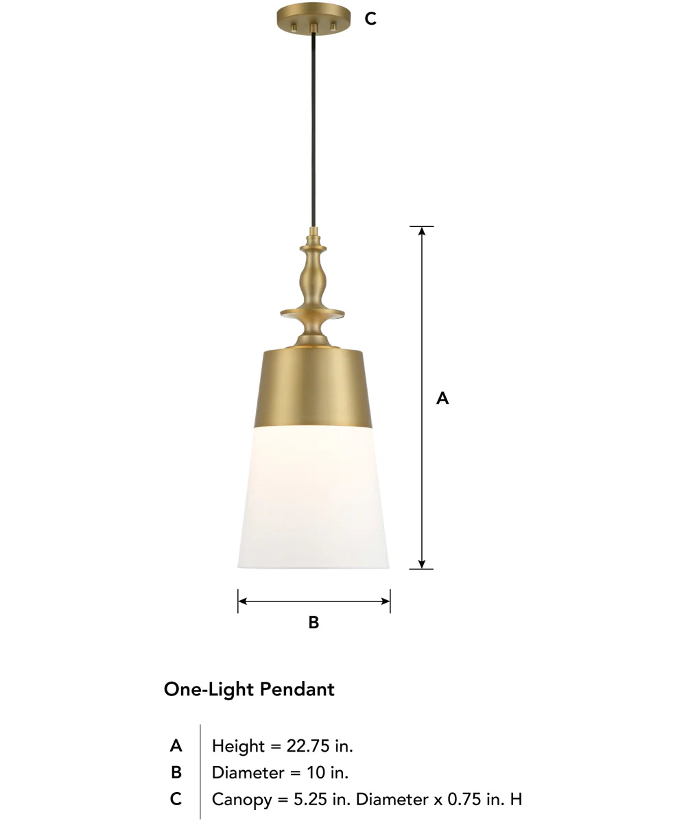 Ava 1 Light Pendant Brushed Gold - Image 5