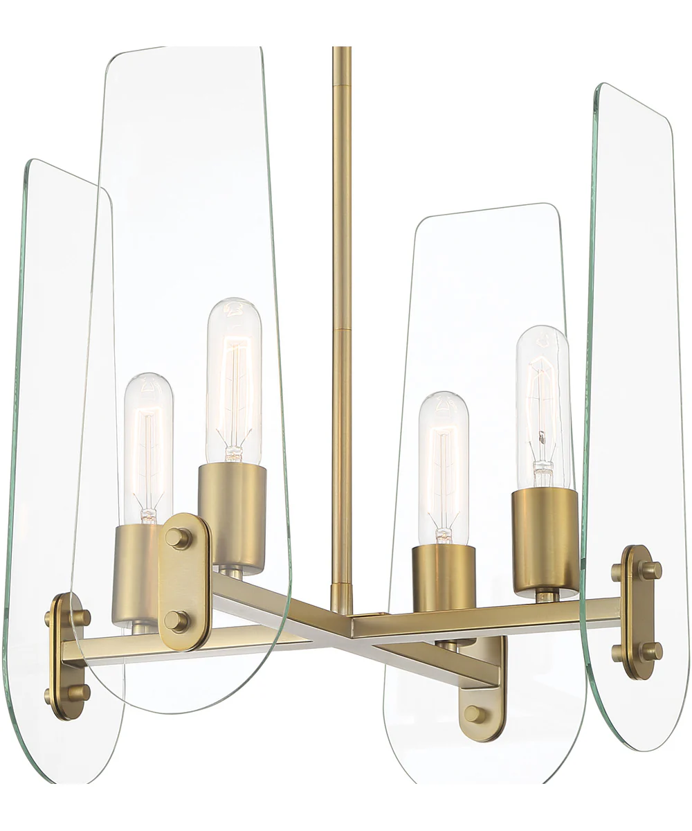 Bergen Beach 4 Light Chandelier Brushed Gold - Image 3