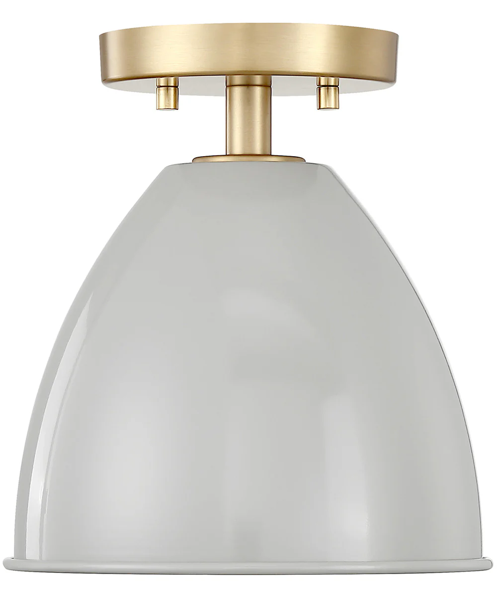 Biba 1 Light Semi Flush Brushed Gold
