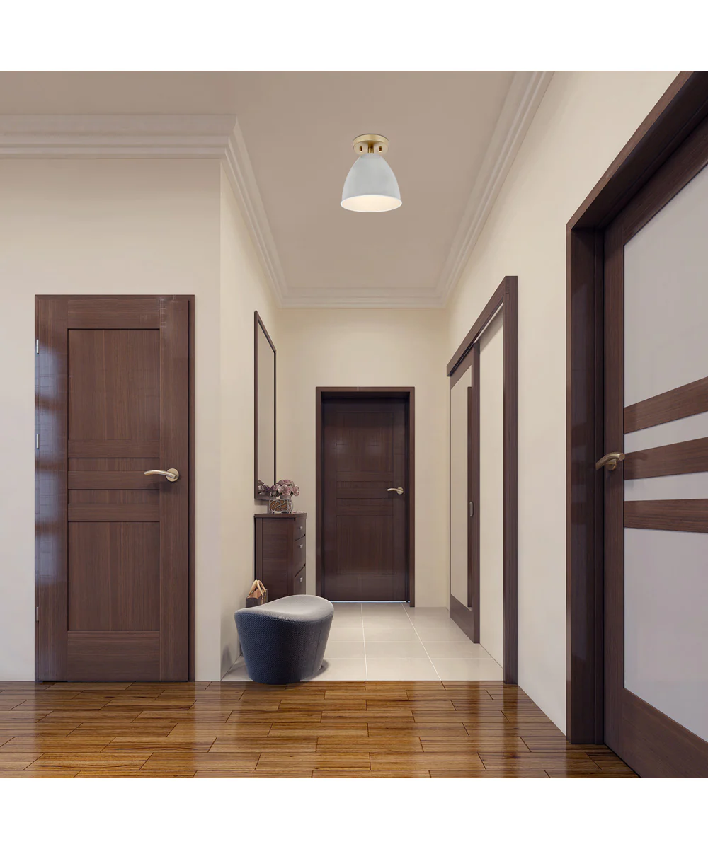 Biba 1 Light Semi Flush Brushed Gold - Image 2