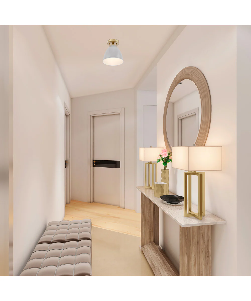 Biba 1 Light Semi Flush Brushed Gold - Image 3