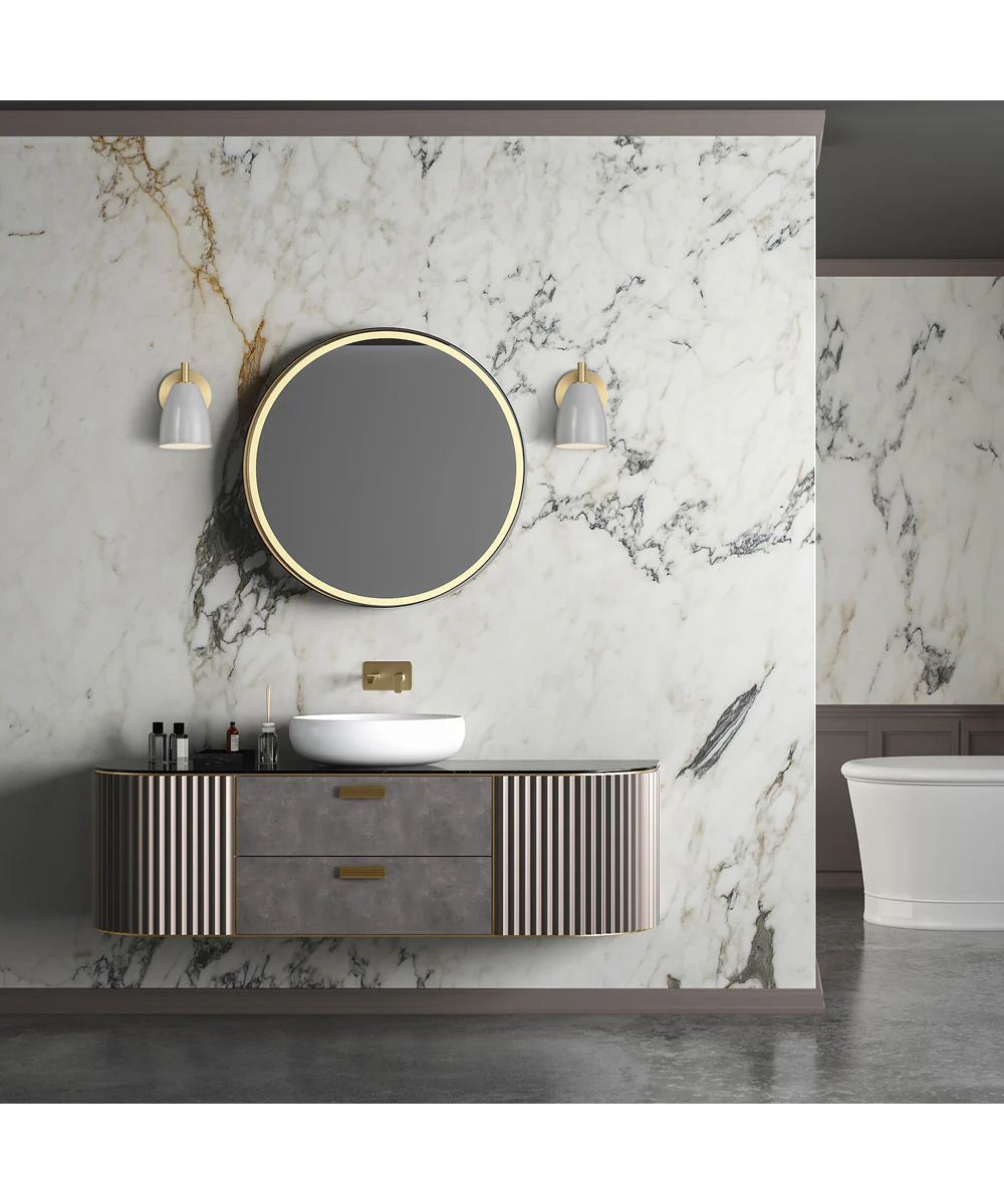 Biba 1 Light Wall Sconce Brushed Gold - Image 2