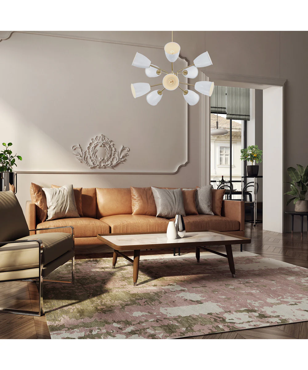 Biba 10 Light Chandelier  Brushed Gold - Image 2