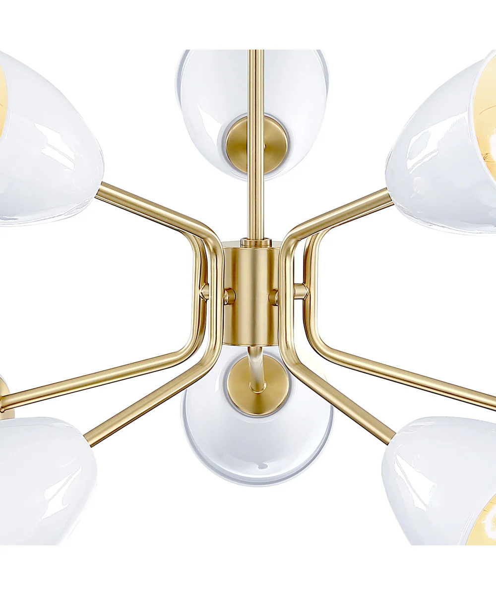 Biba 10 Light Chandelier  Brushed Gold - Image 4