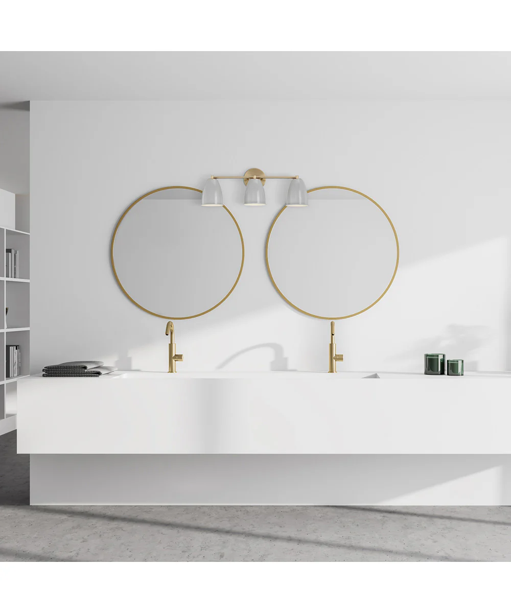 Biba 3 Light Vanity Brushed Gold - Image 2