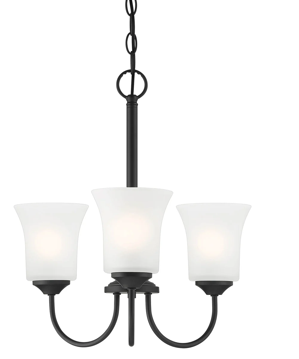 Bronson 3 Light Chandelier Matte Black