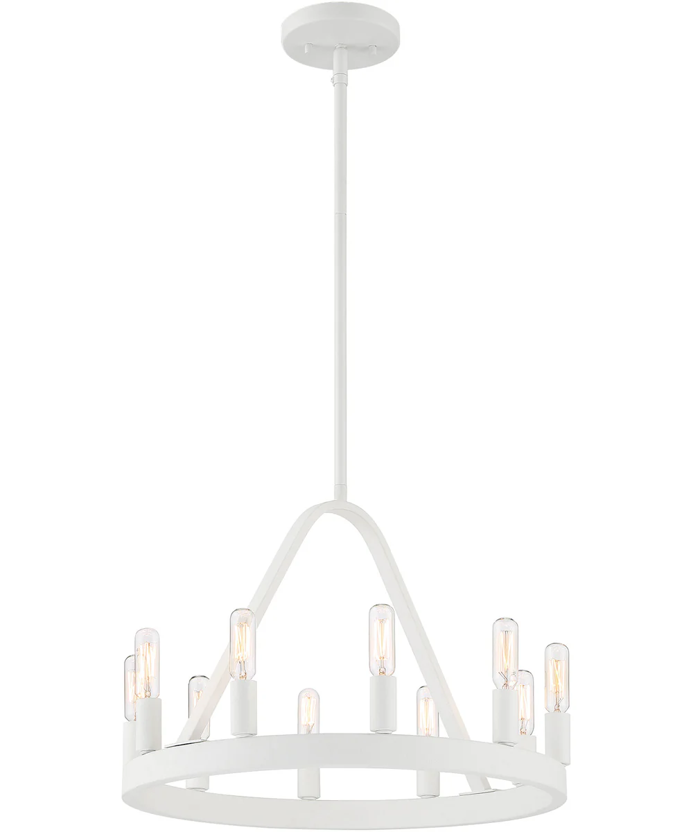 Carousel 10 Light Chandelier Matte White