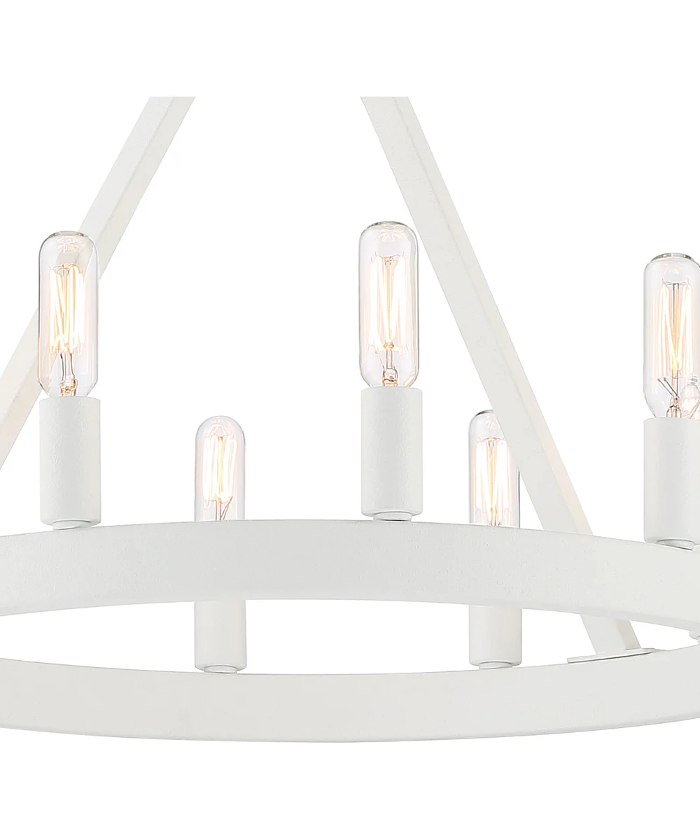 Carousel 10 Light Chandelier Matte White - Image 3