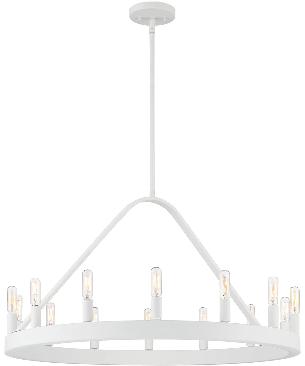 Carousel 14 Light Chandelier Matte White