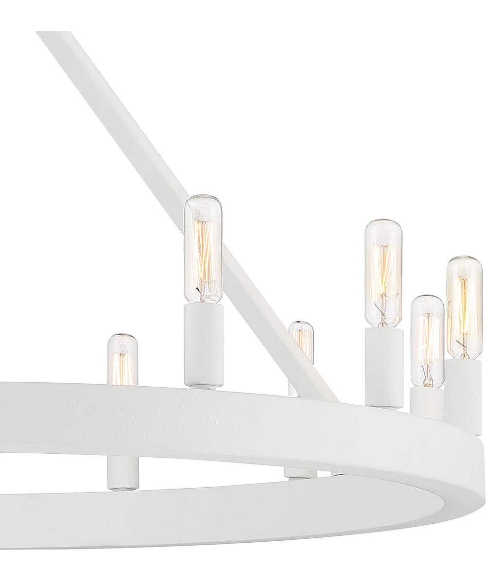 Carousel 14 Light Chandelier Matte White - Image 3