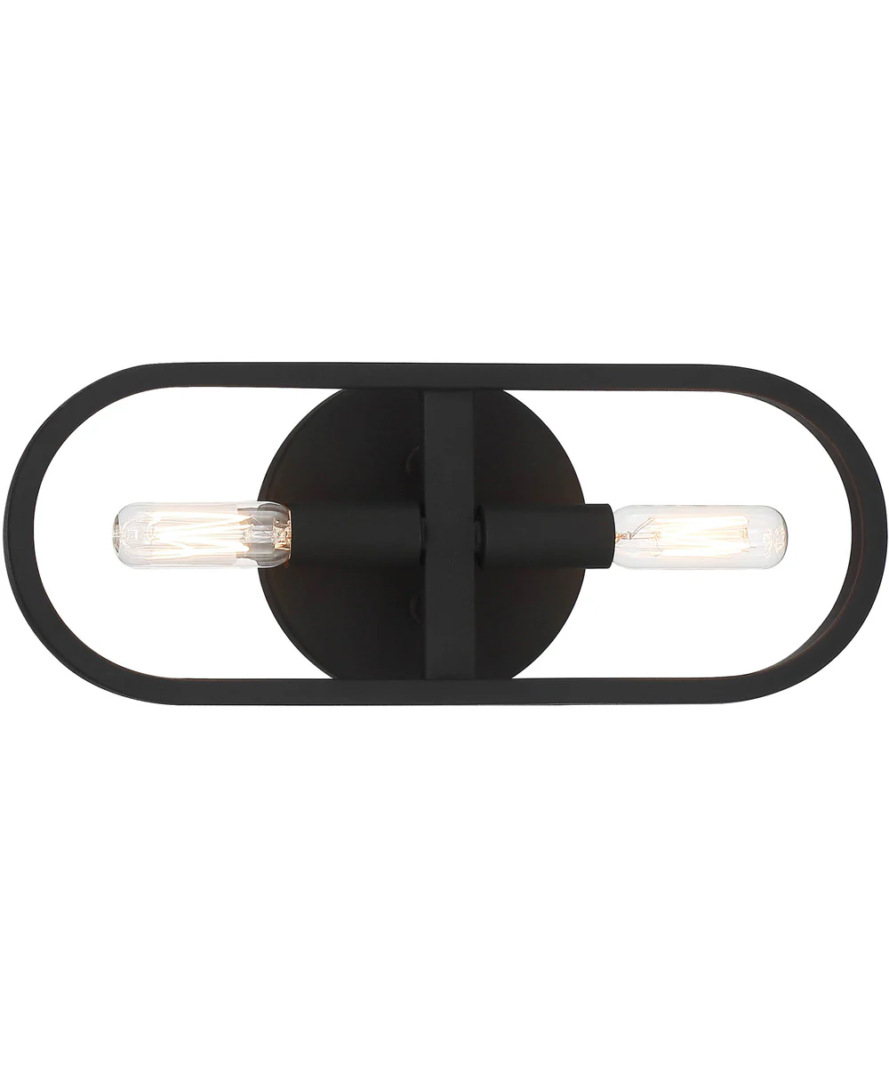 Carousel 2 Light Wall Sconce Black - Image 5