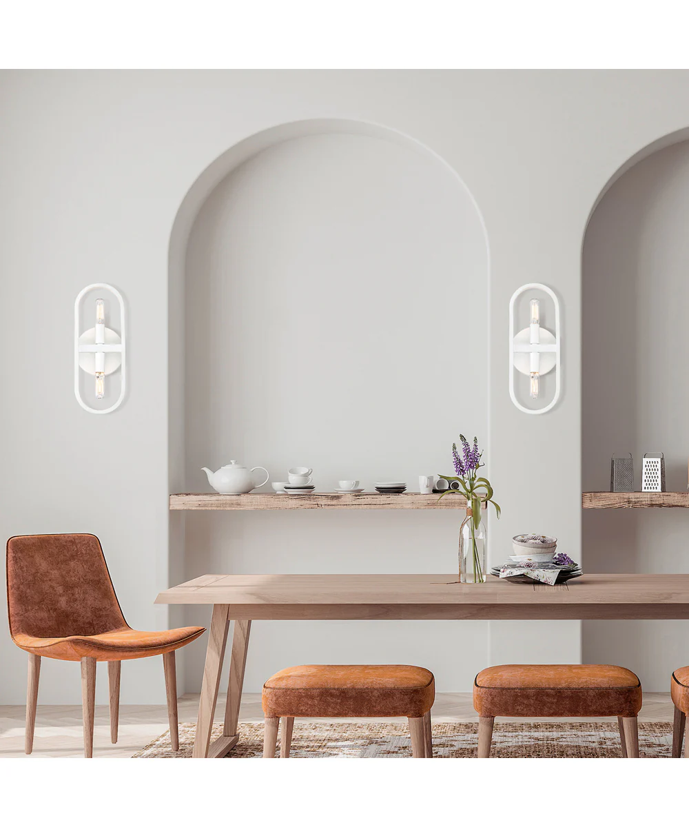 Carousel 2 Light Wall Sconce Matte White - Image 2