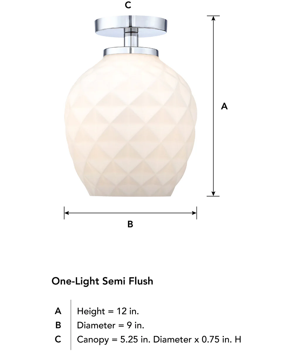 Dita 1 Light Semi Flush Polished Nickel - Image 5