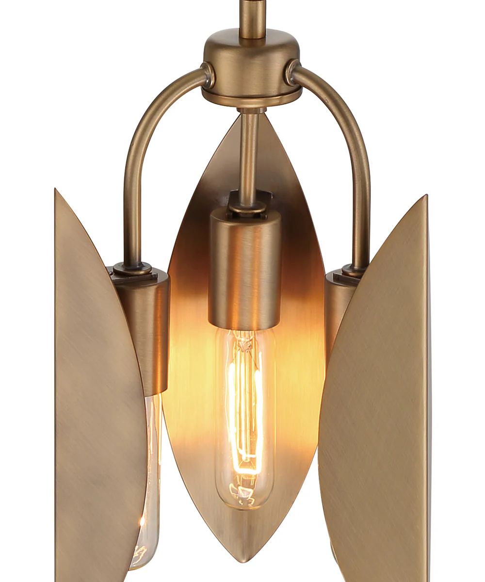 Eden 3 Light Pendant Old Satin Brass - Image 4
