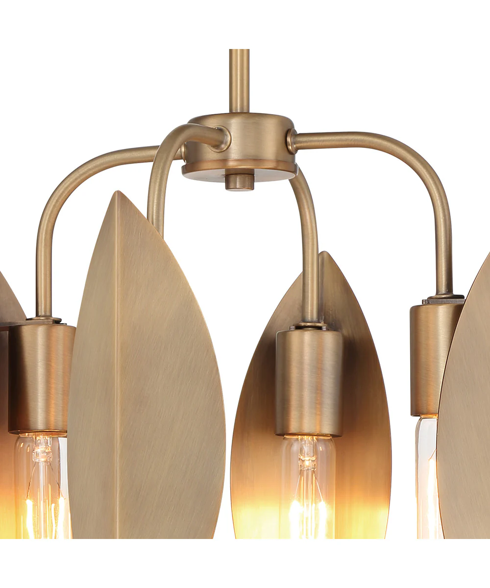 Eden 4 Light Semi Flush Old Satin Brass - Image 4