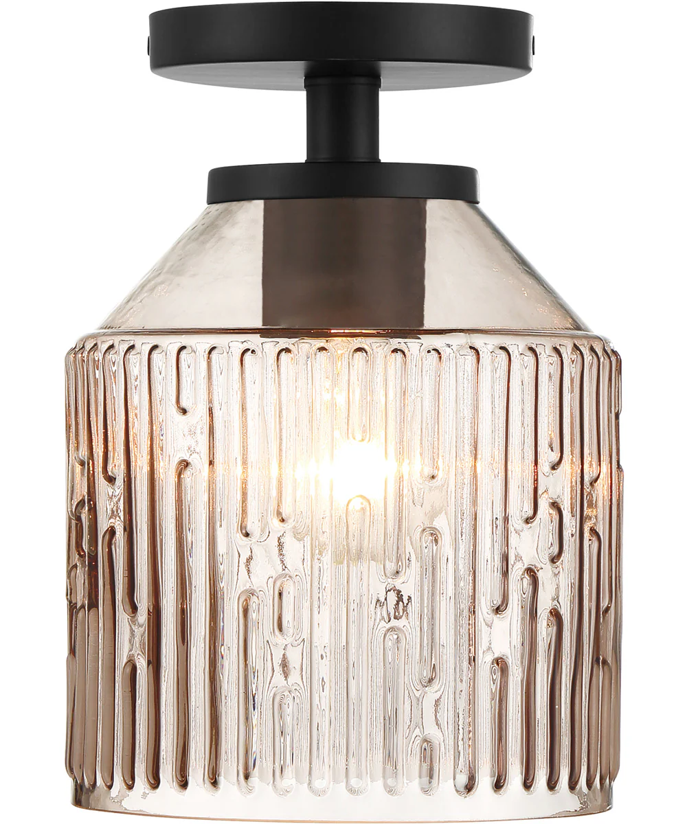 Ele 1 Light Semi Flush Matte Black