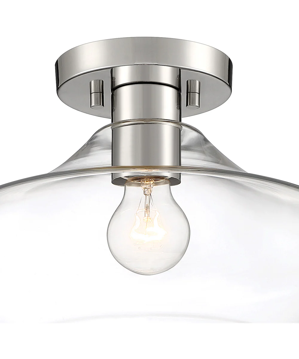 Emma 1 Light Semi Flush Polished Nickel - Image 3
