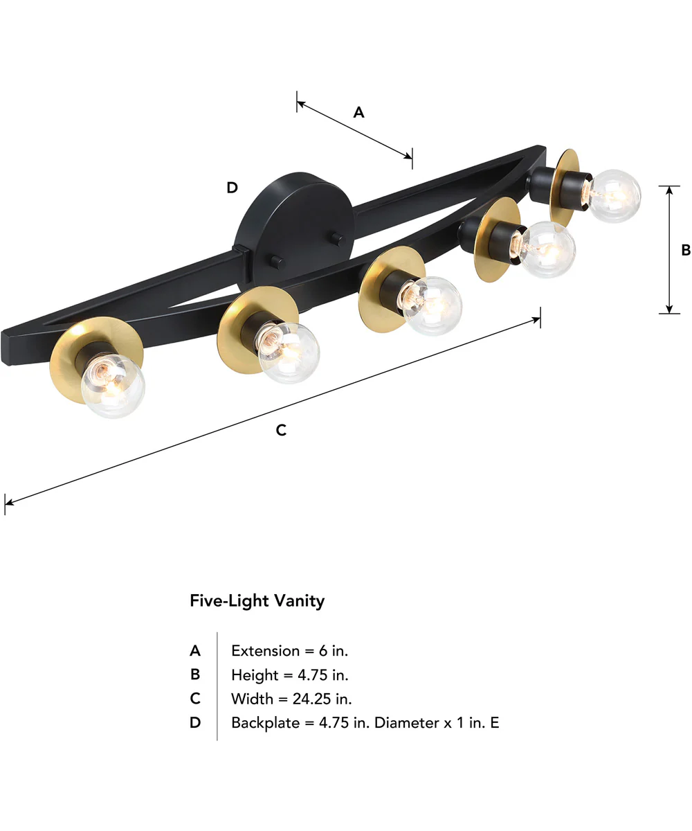 Harmoni 5 Light Vanity Matte Black - Image 4